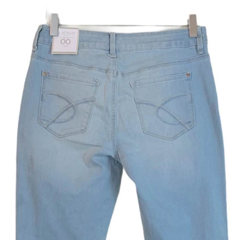 Chico’s New Jeans Platinum Crop Slimming Miami Bleach Light Wash Women's Size 2 - Image 4