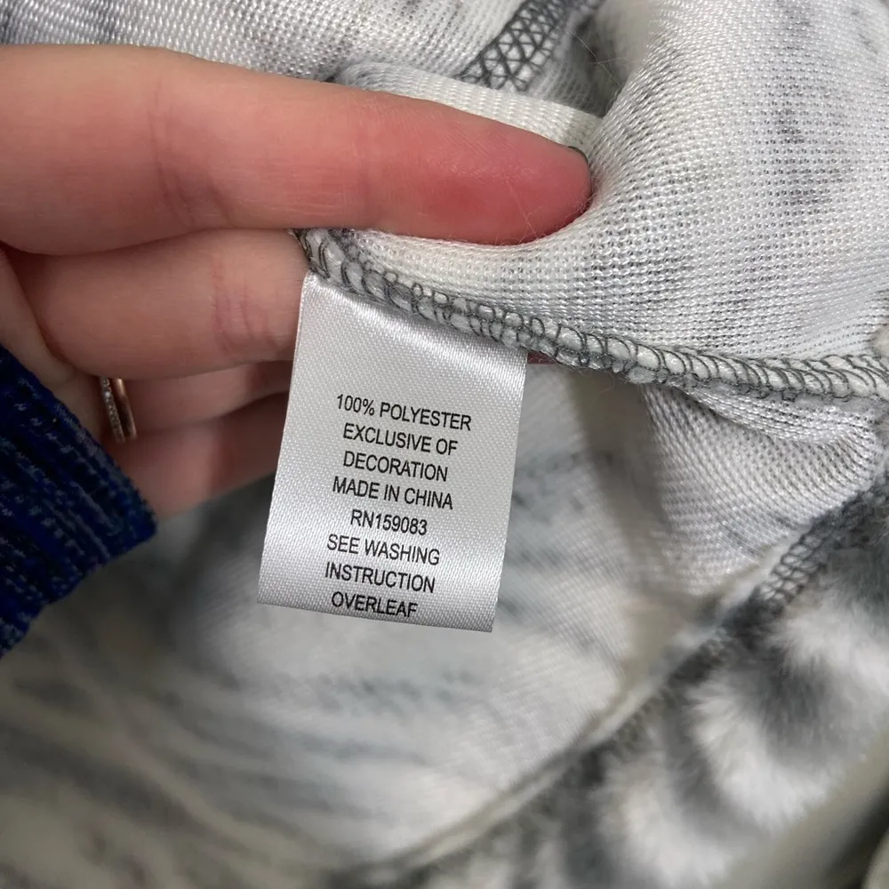 NWOT Jason Maxwell women’s cream gray zebra stripe full zip soft fuzzy jacket XL - Image 5