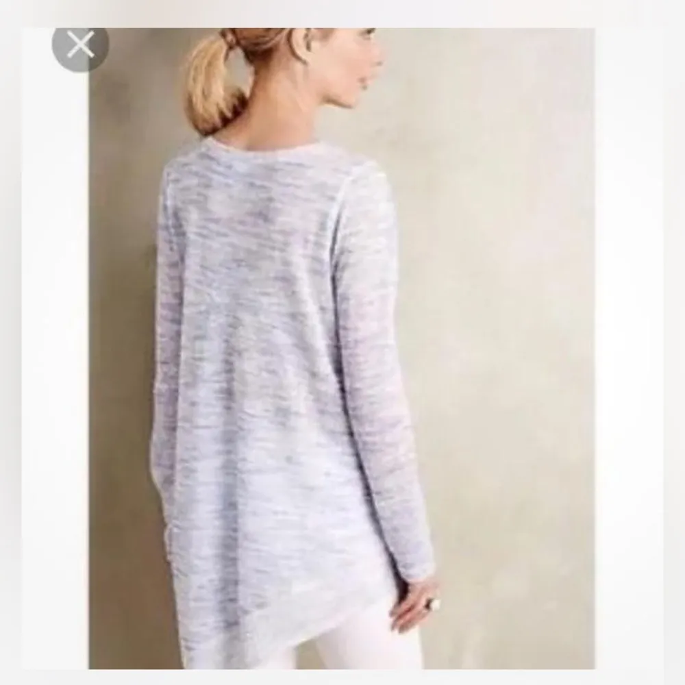 Akemi &Kin Anthropologie the Ezri marled knit asymmetrical‎ tunic top Large - Image 3
