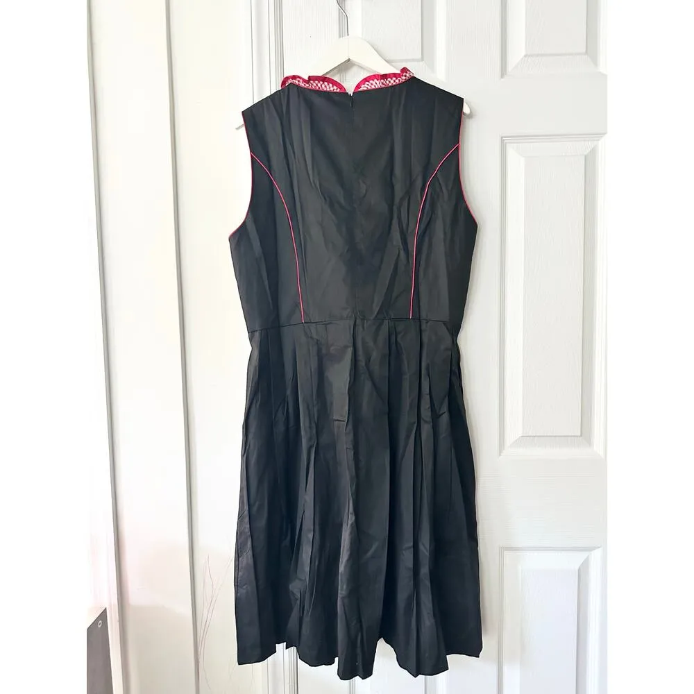 Scarlet Darkness NWT Black Red Cotton Corset Lace Up Gingham Trim Dress 2XL Size 2X - Image 9