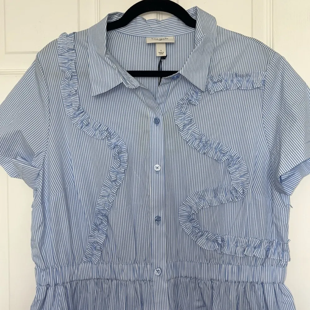 Kate Spade Target Blue Ribbon Striped Shirtdress - Image 7