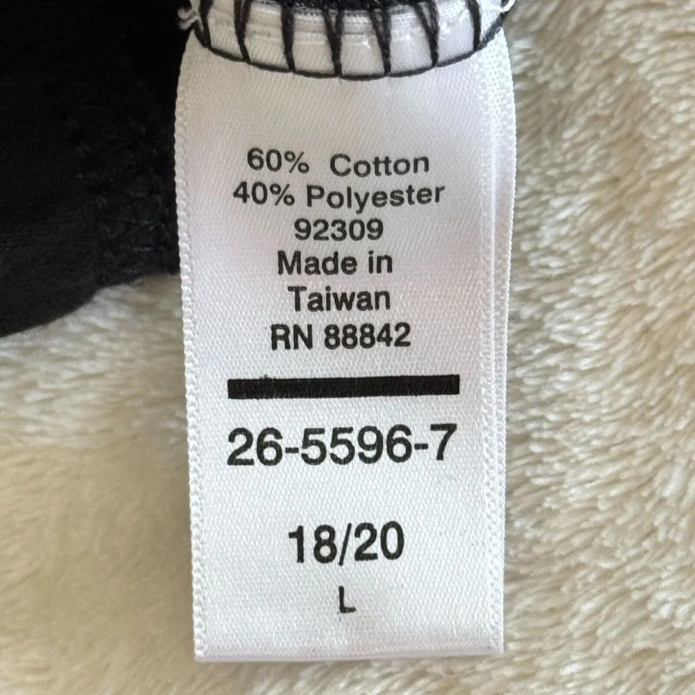 Woman Within Wide Leg Knit Pants Womens Size 18/20 L Black Pull On Soft Stretch - Image 11