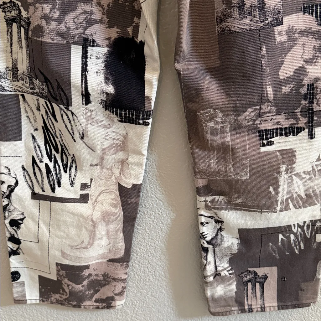 Urban Outfitters BDG Renaissance Print Cowboy Jeans High Waist Straight Size 30 - Image 7