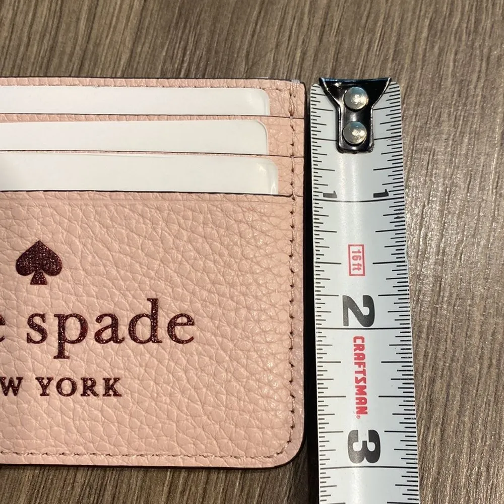 Kate Spade Embossed‎ Leather Rose Smoke Card Holder - Image 7