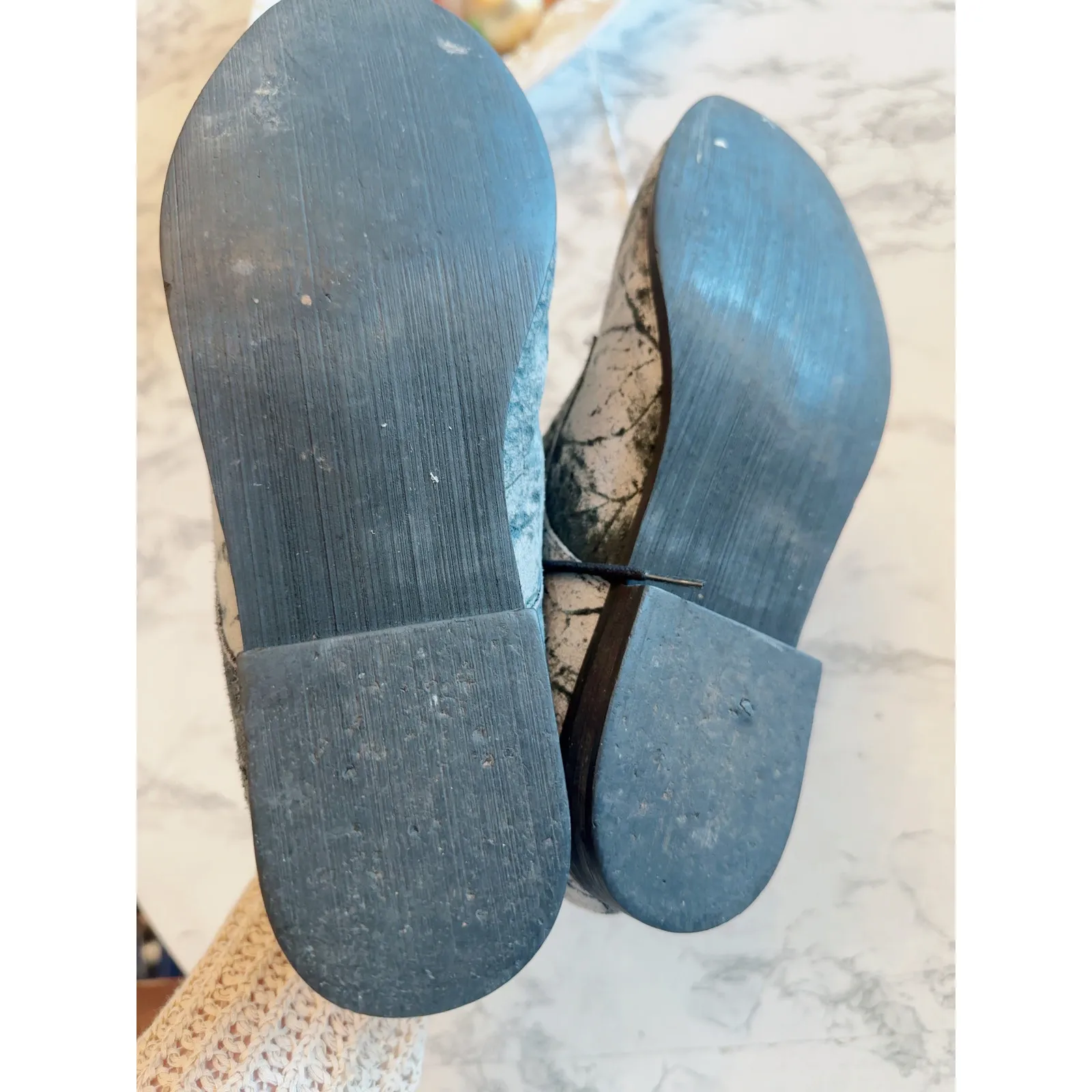 Volcom Womens Ankle Boot Size 10 Exhibition Blue/Gray Distressed Pattern MOd - Image 5