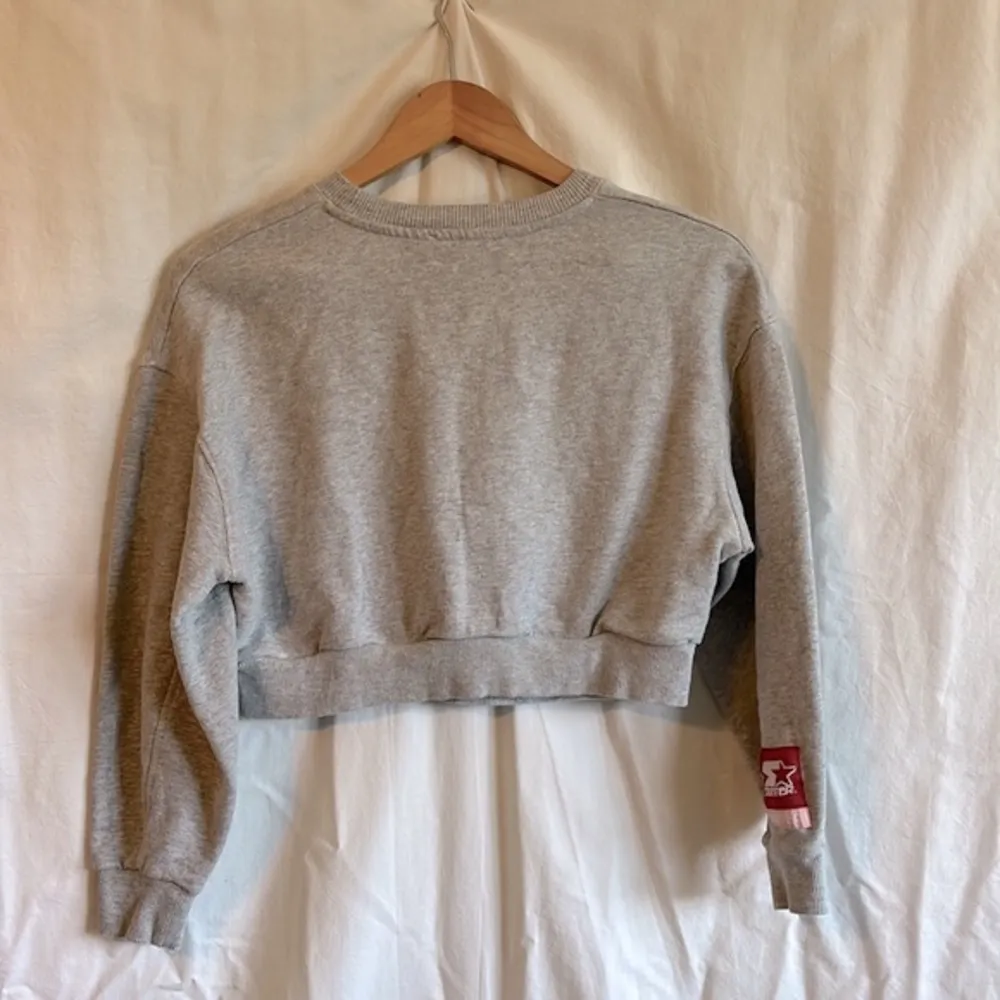 Zara Starter Logo Cropped Long Sleeve Cozy Casual Pullover Sweatshirt - Image 6