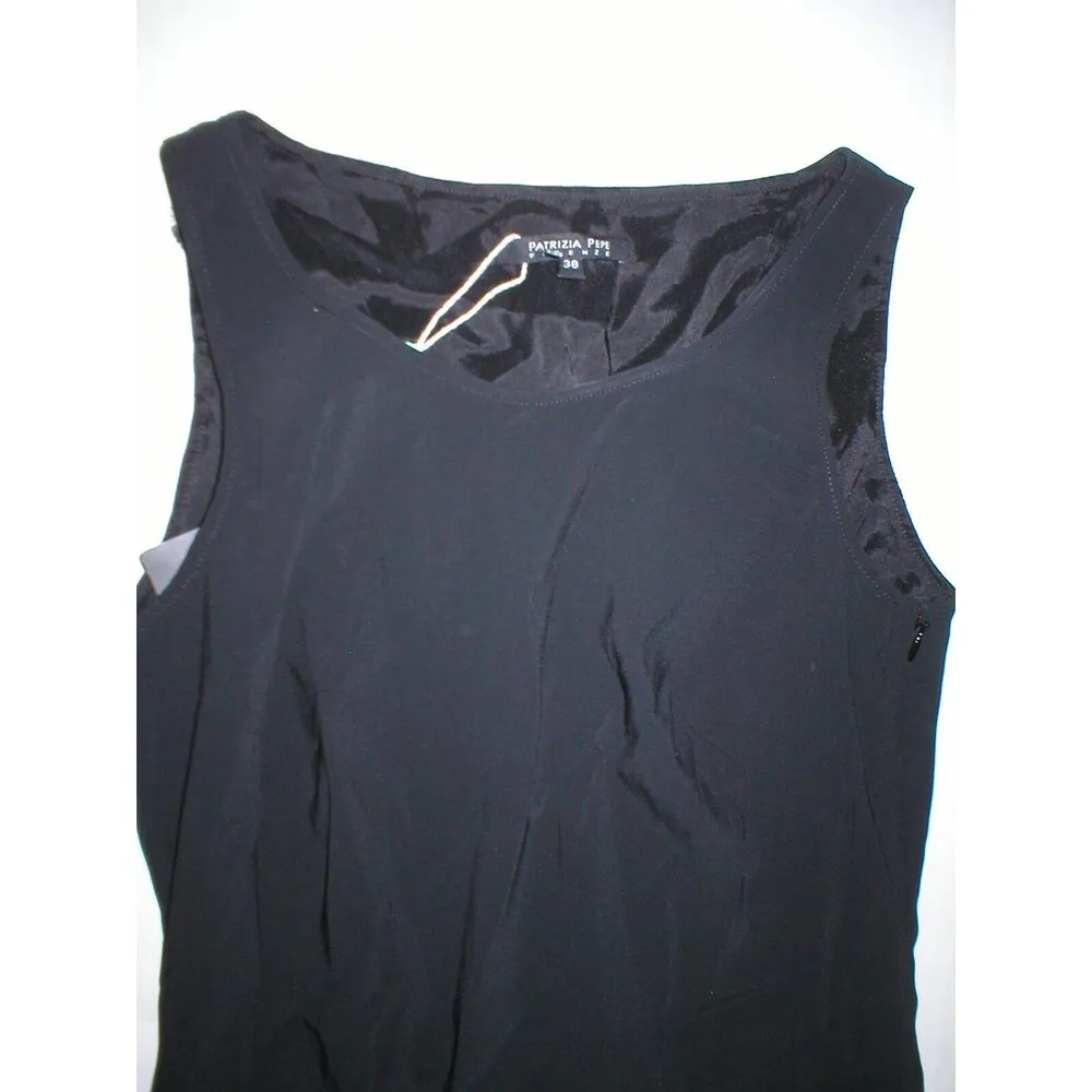 New Womens 0 2 NWT Dress 38 Designer Patrizia Pepe Firenze Black LBD Sleeveless Size undefined - Image 2