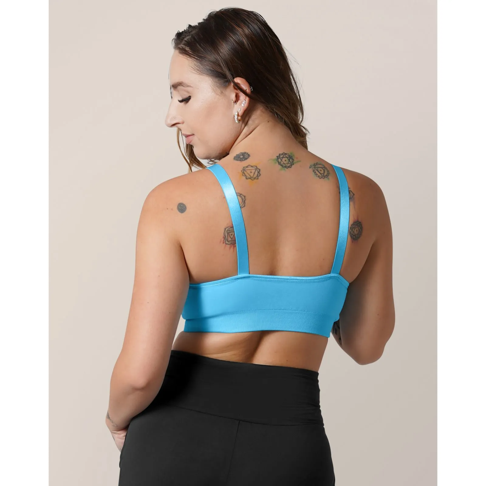 Kindred Bravely Tatum Seamless Maternity & Nursing Bralette Blue Size undefined - Image 2