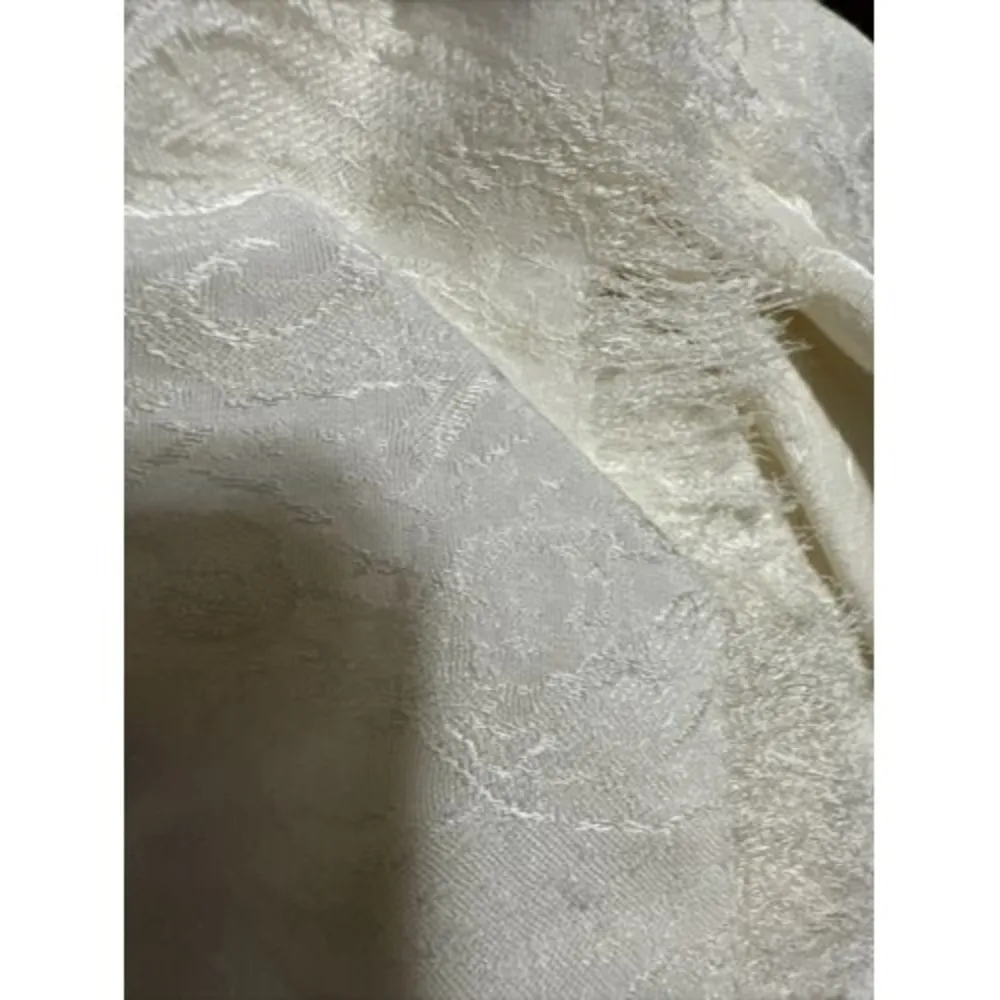 NWT ZARA FRAYED JACQUARD BUTTON FRINT SHIRT OVERSIZED BLOGGERS FAV S - Image 12