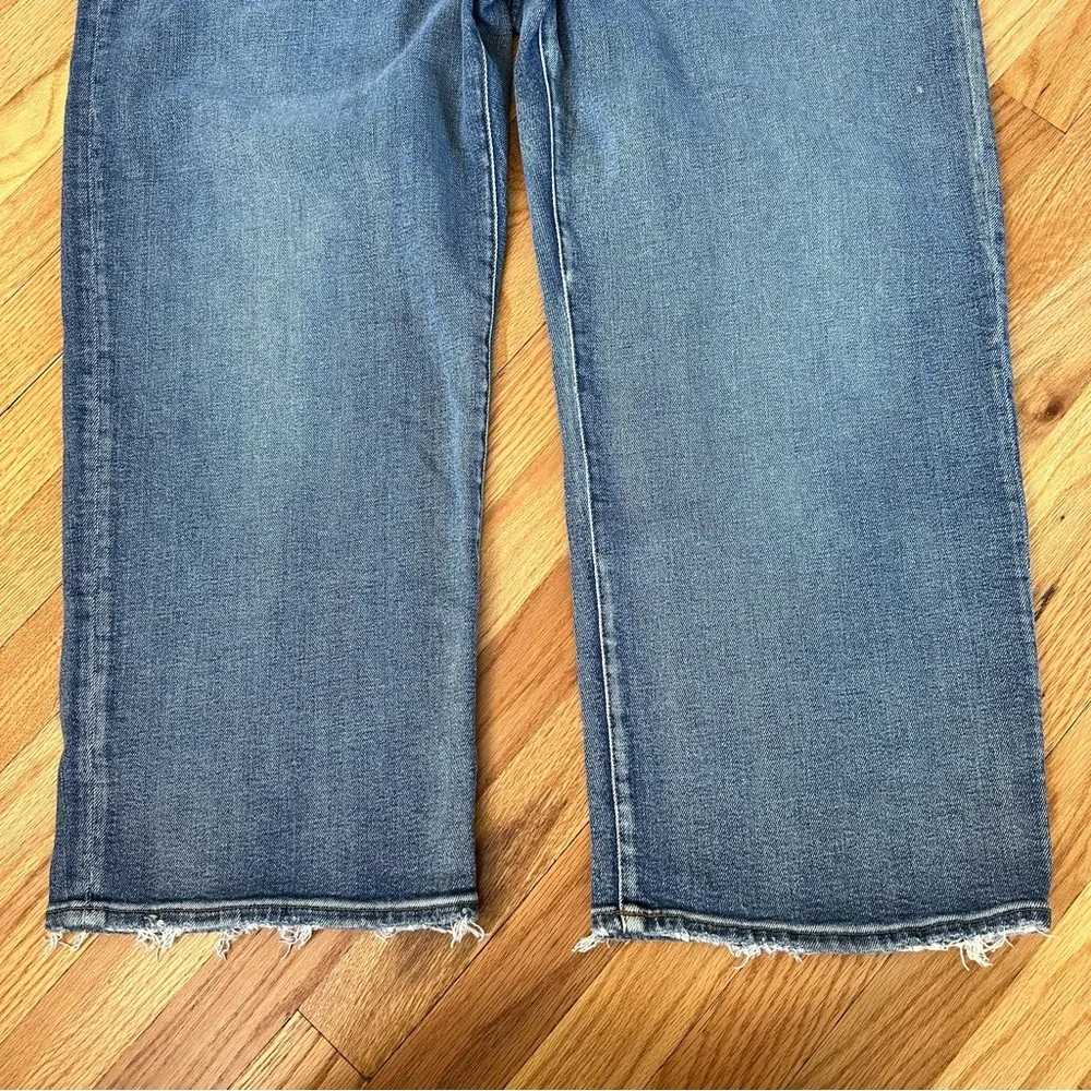 Madewell Slim Wide-Leg Crop Jeans in Reggie Wash Sz 36 - Image 3