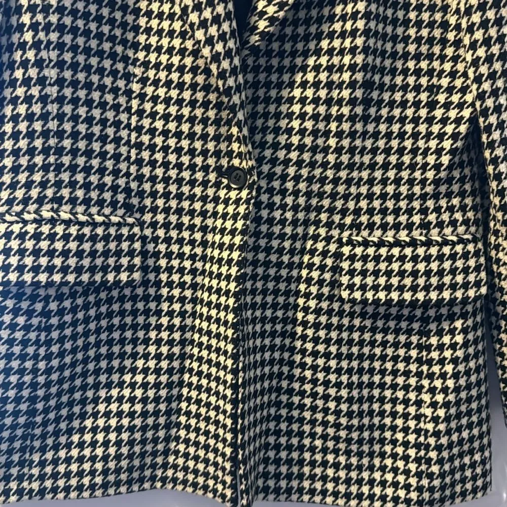 Vtg Apostrophe Black And White Blazer and skirt set wool blend ladies coat SZ 6 - Image 7