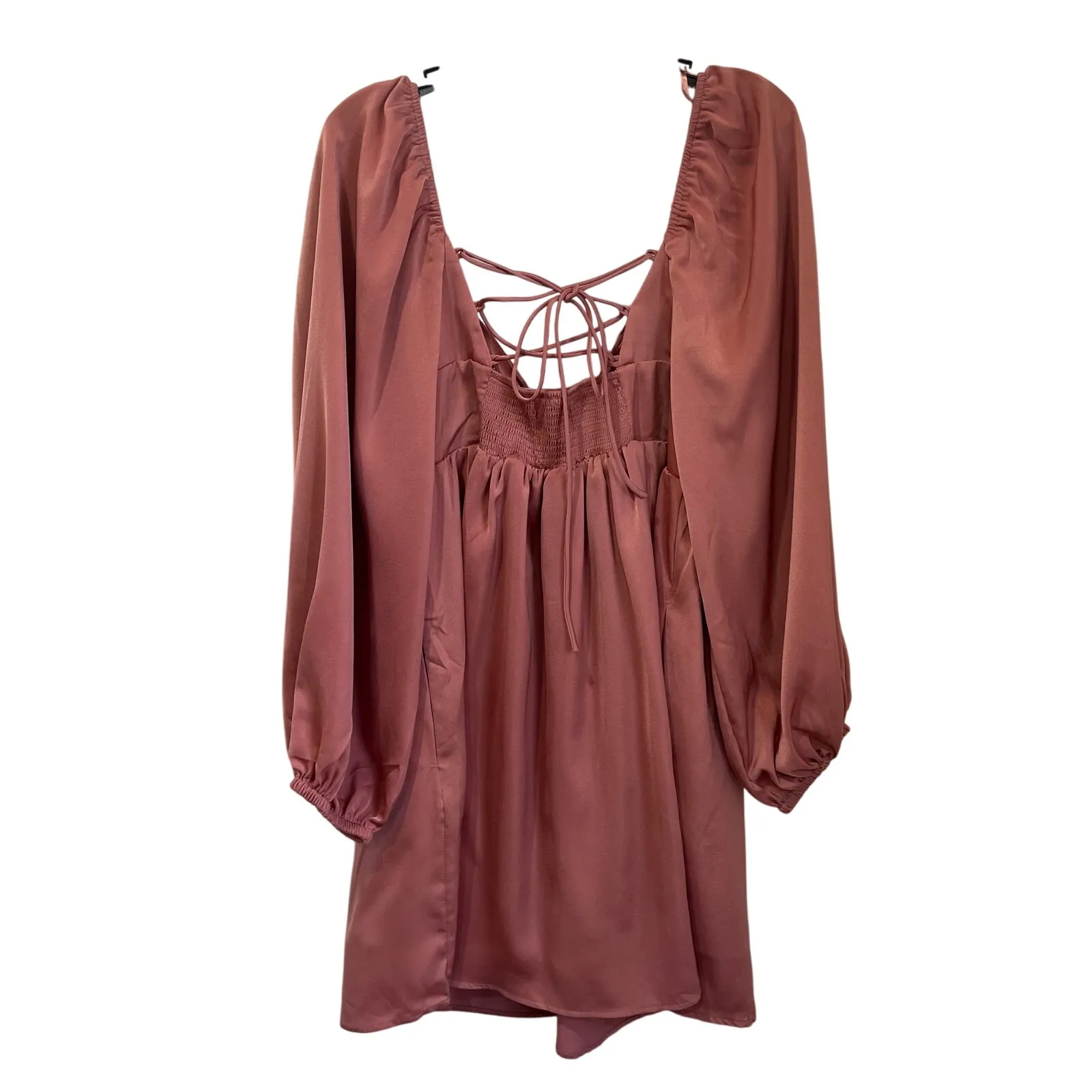 The Post Satin Long Sleeve Mini Dress Lace - Image 3