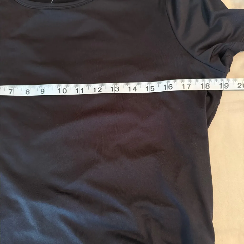 Fabletics Dry-Flex Open Back Twist Short Sleeve Tee Black Women Size XL Gym Yoga - Image 9