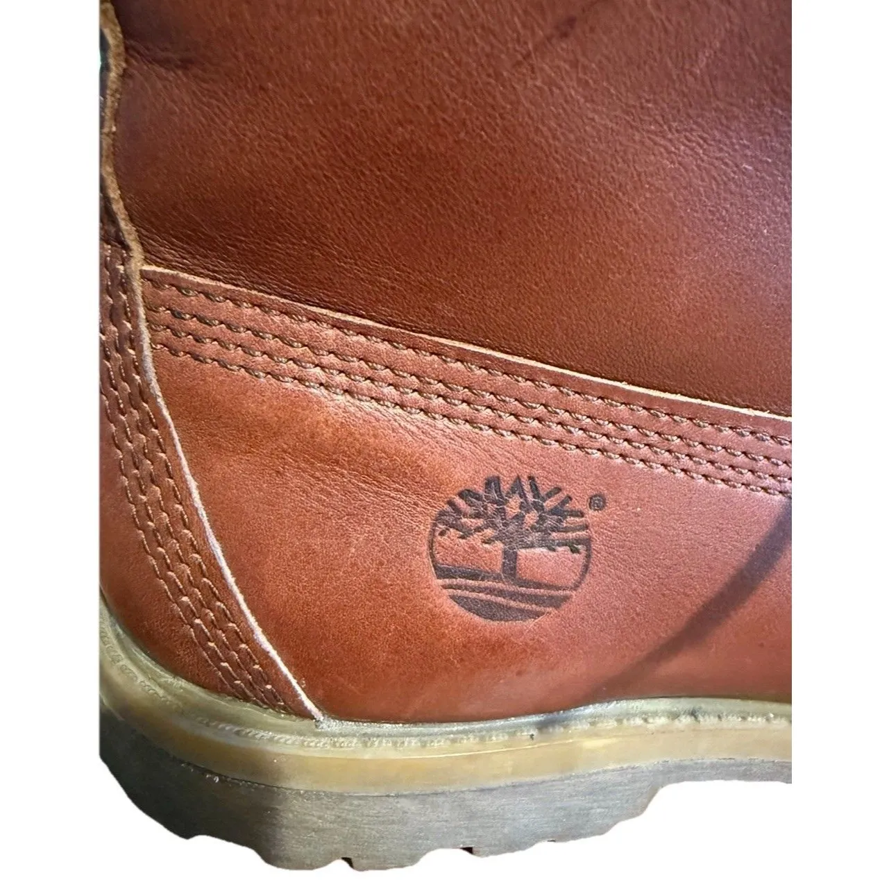 Timberland Womens US 9.5 Primaloft Boot Cognac Brown Leather 6 Inch Lace Up - Image 6