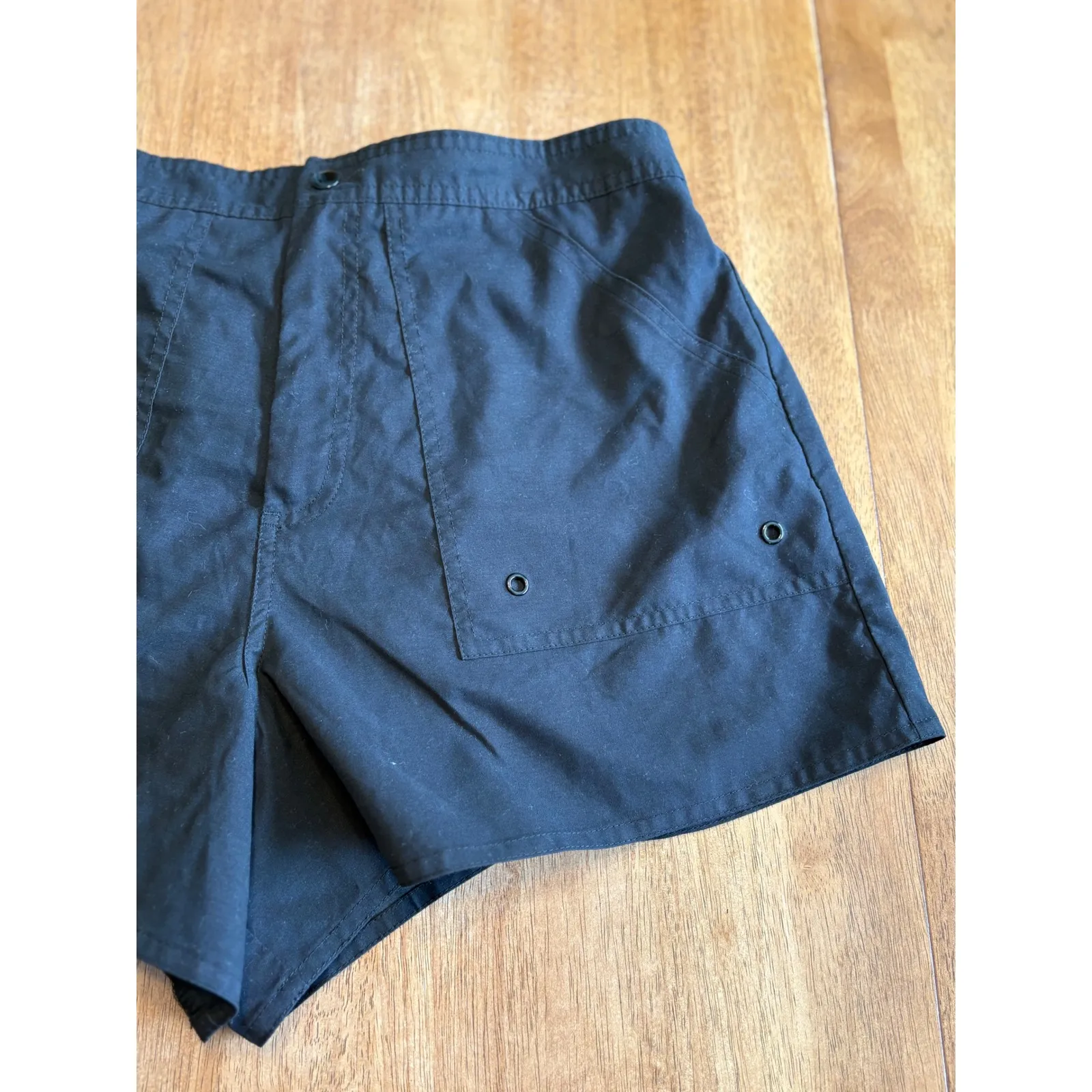 Le Cove Swim Shorts Elastic Waist Pockets‎ Quick Dry Black Womens Size Size 14 - Image 3