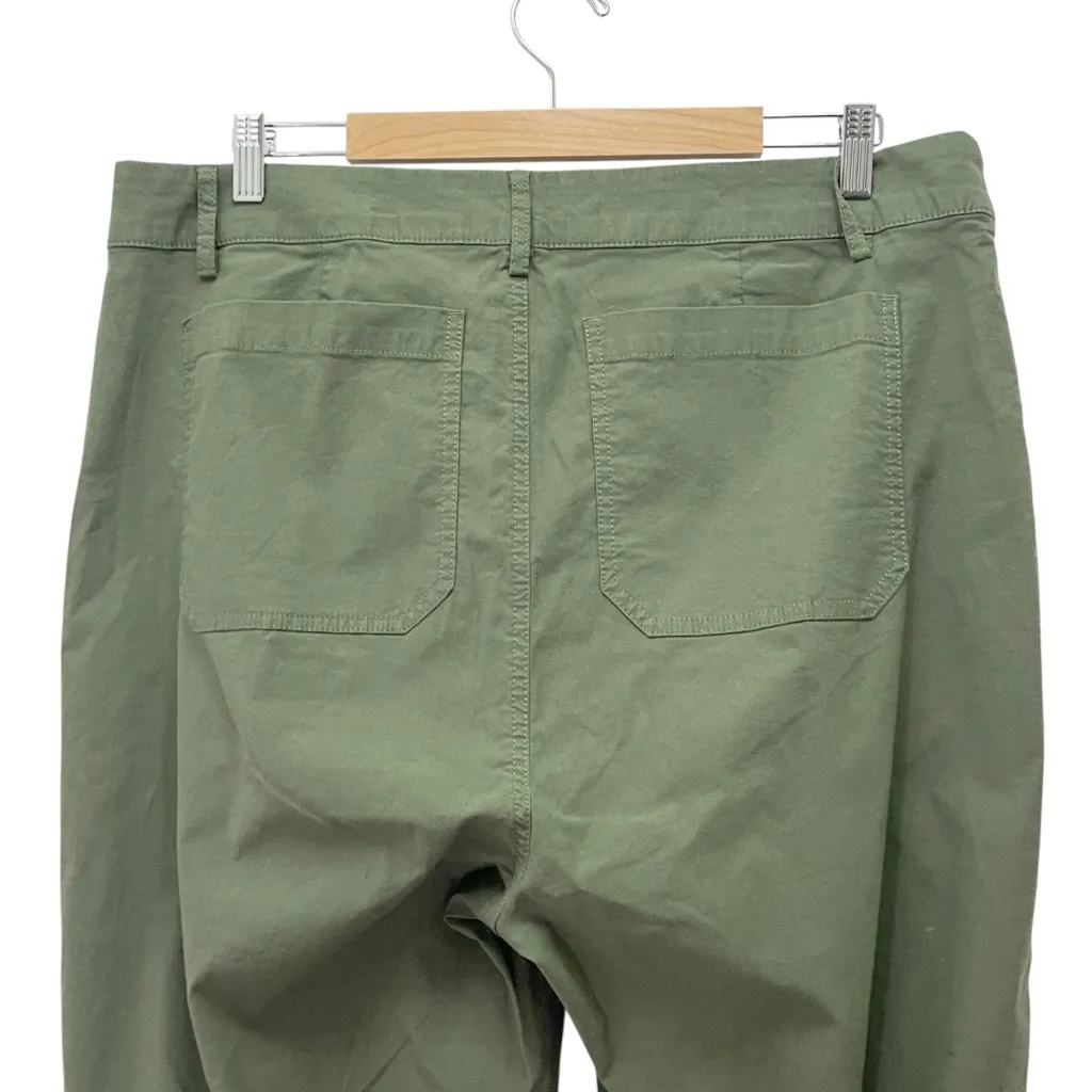 NWT J. Crew Lizzie Wide Leg Pants Size 34 (18) Pine Green High Rise Patch Pocket - Image 8