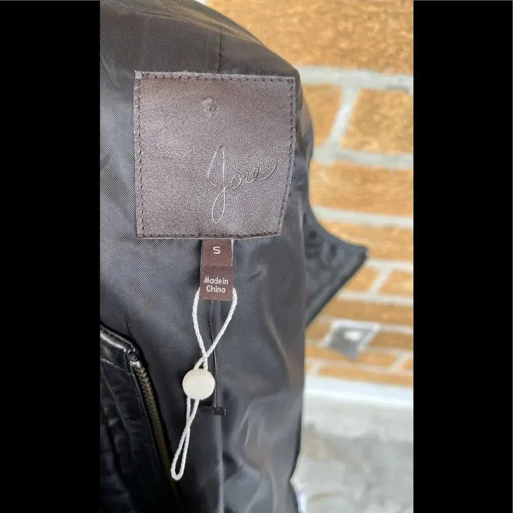 Joie Quilted Alessia Leather Jacket small - Image 10