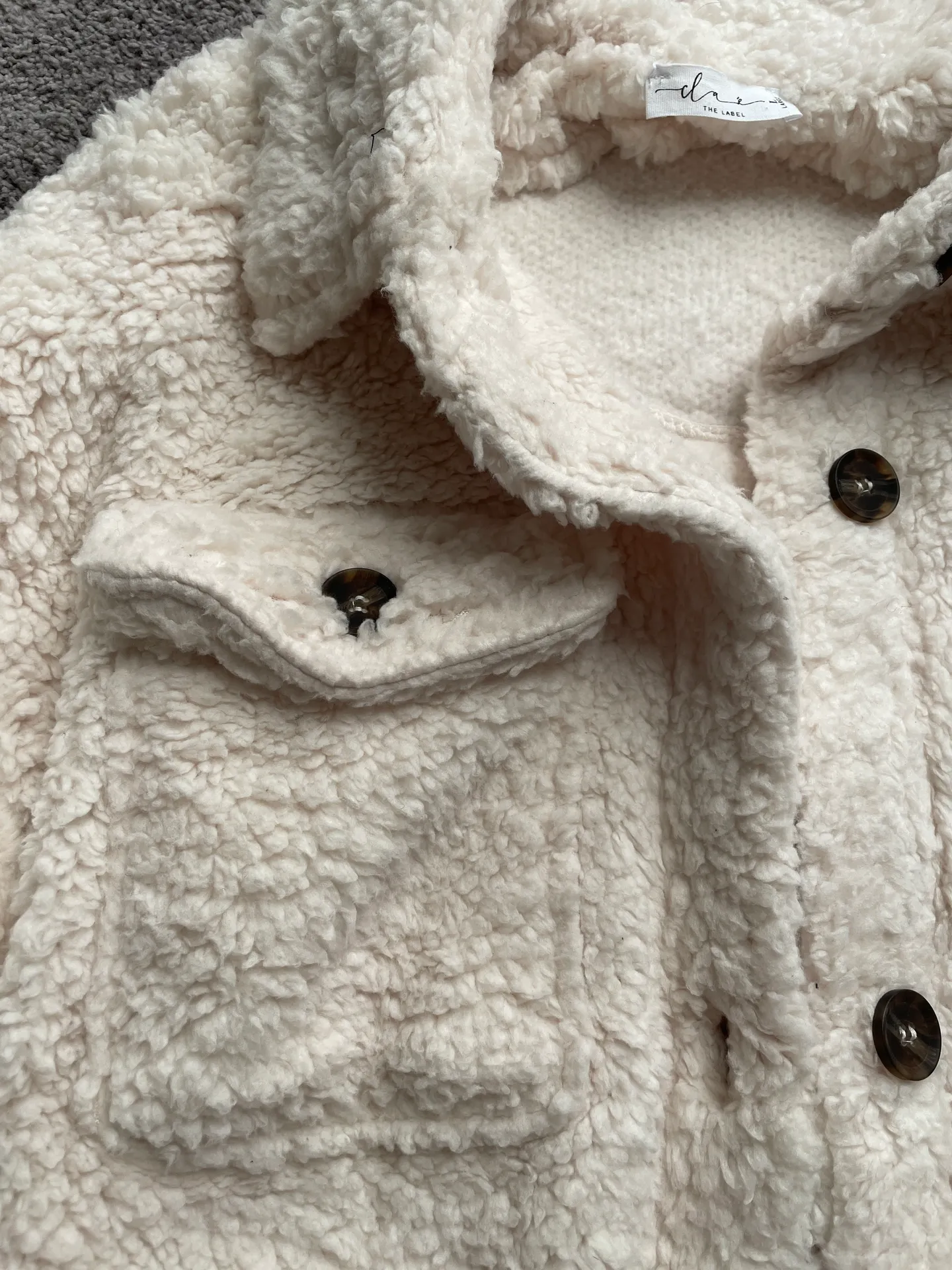 Sherpa Shacket Tan Size L - Image 4