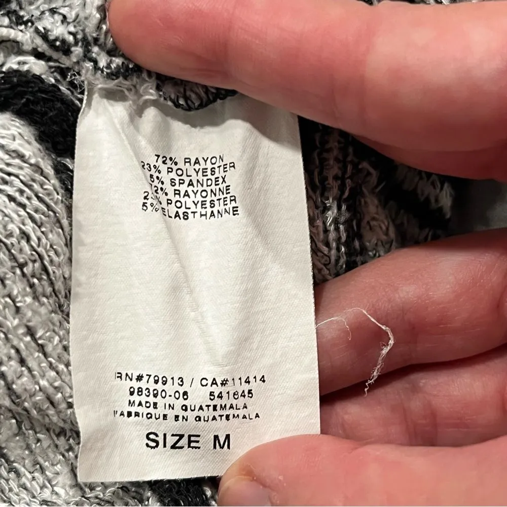 Motherhood Maternity Grey & Black Striped Side Ruched Lightweight Sweater Medium - Image 6