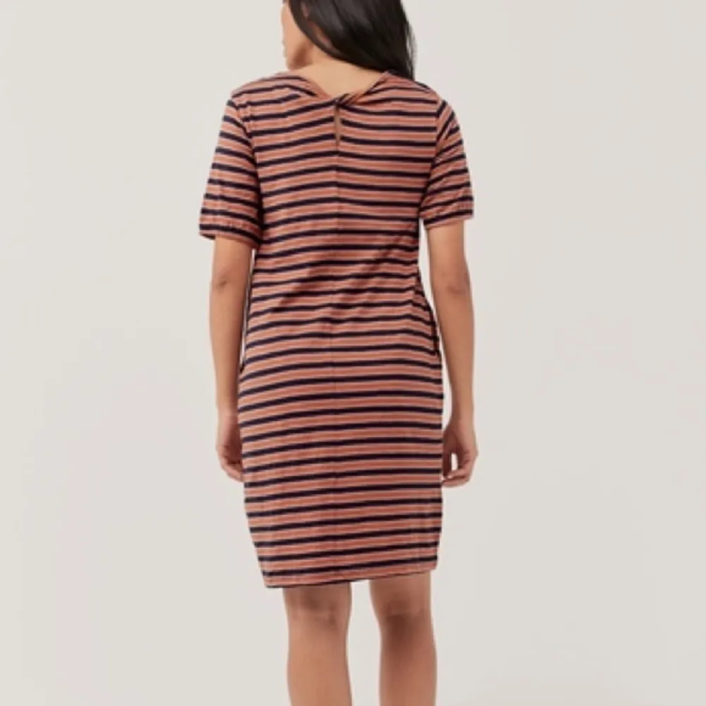 Pact • NWT Orange Harvest Stripe Avery Dress - Image 3