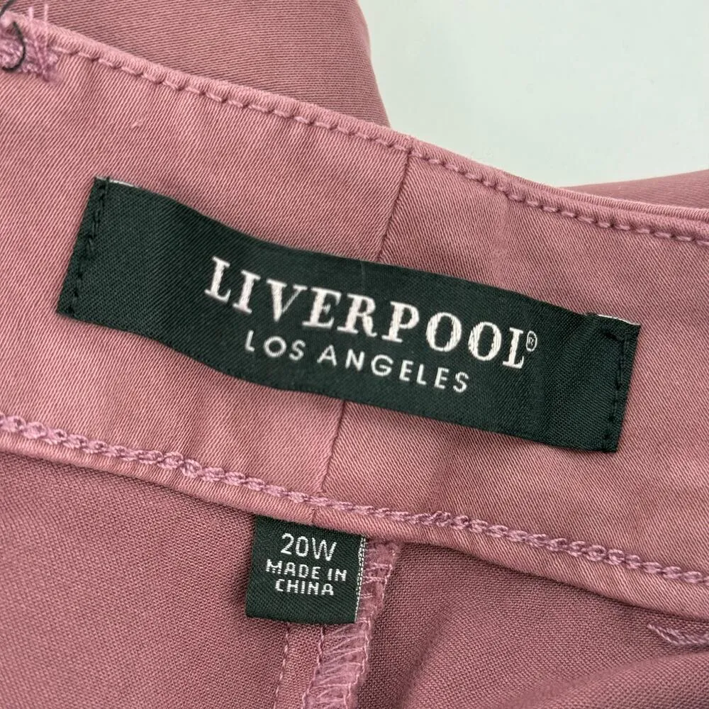 LIVERPOOL Kelsey Trousers Size 20W Victorian Mauve NWT Plus Curvy Cotton Stretch - Image 8
