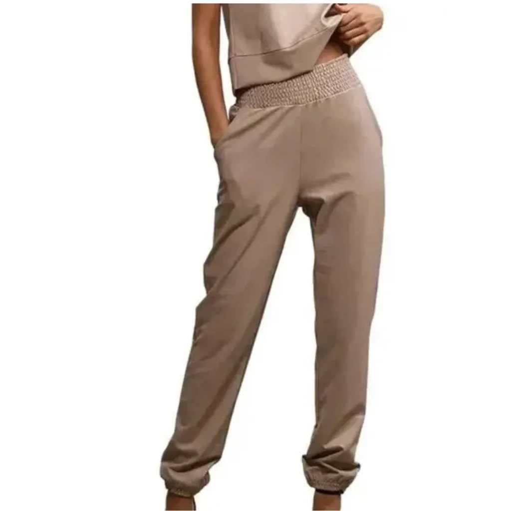 Women's Tan Jogger Pants - Image 14