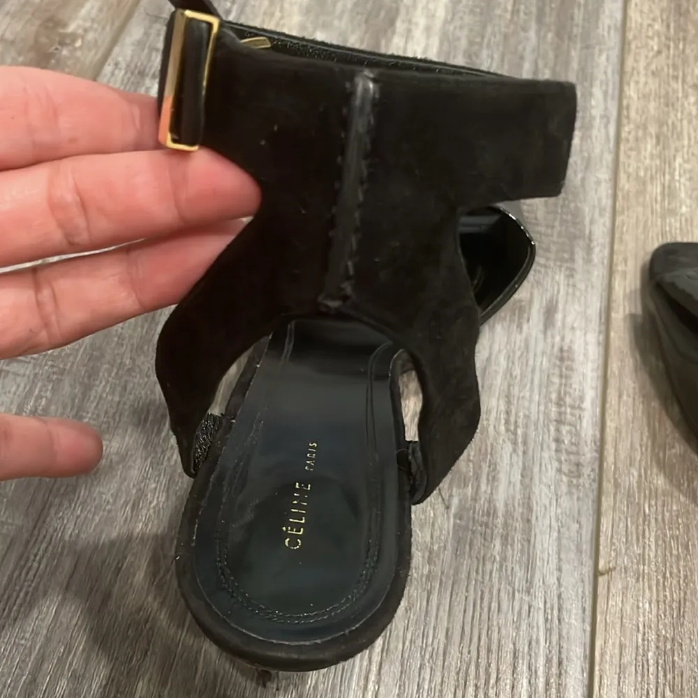 CELINE  Square Toe Ankle Strap Sandals size  40 - Image 14