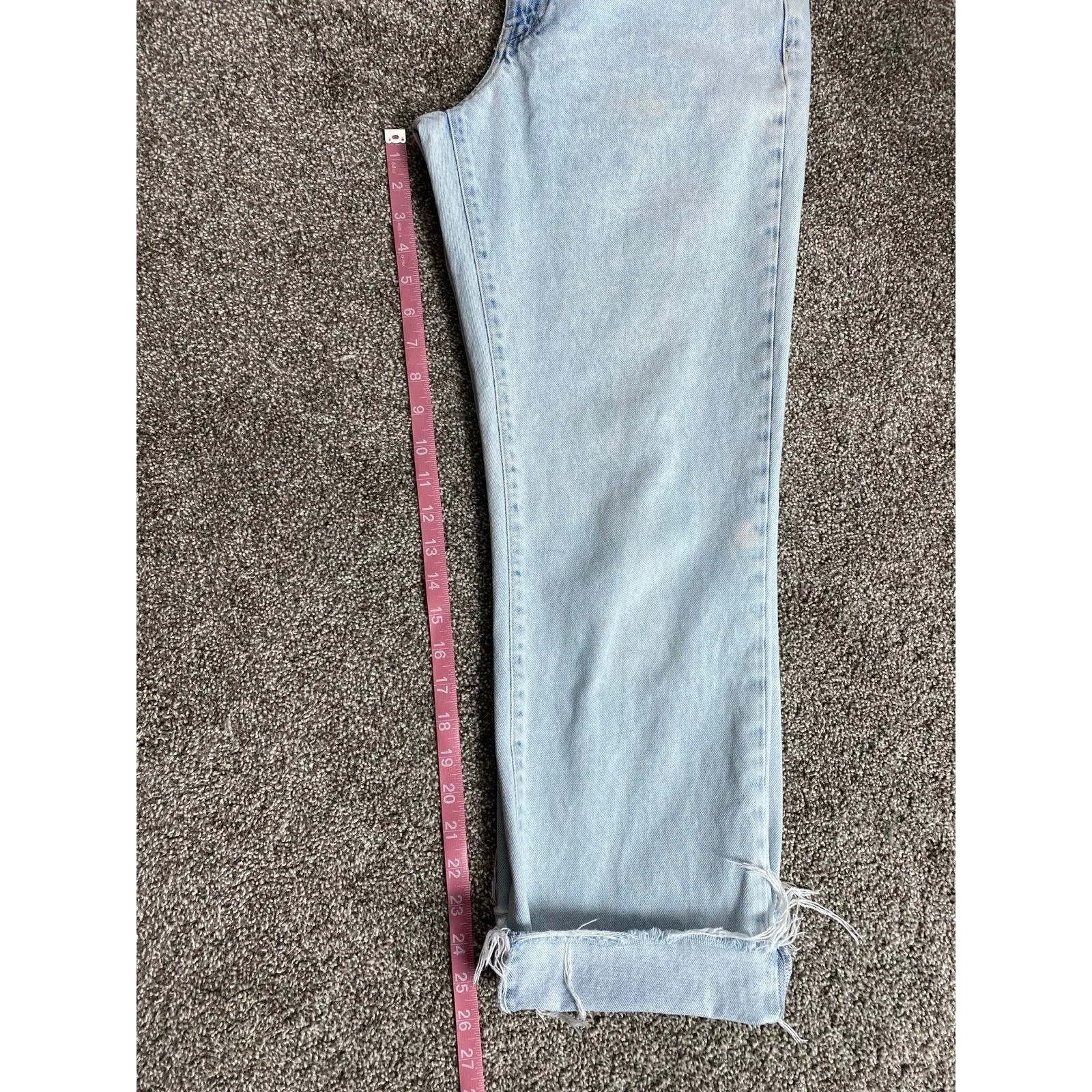 Mavi High Rise Mom Jeans Light Wash 100% Organic Cotton Blue Size 28 - Image 7