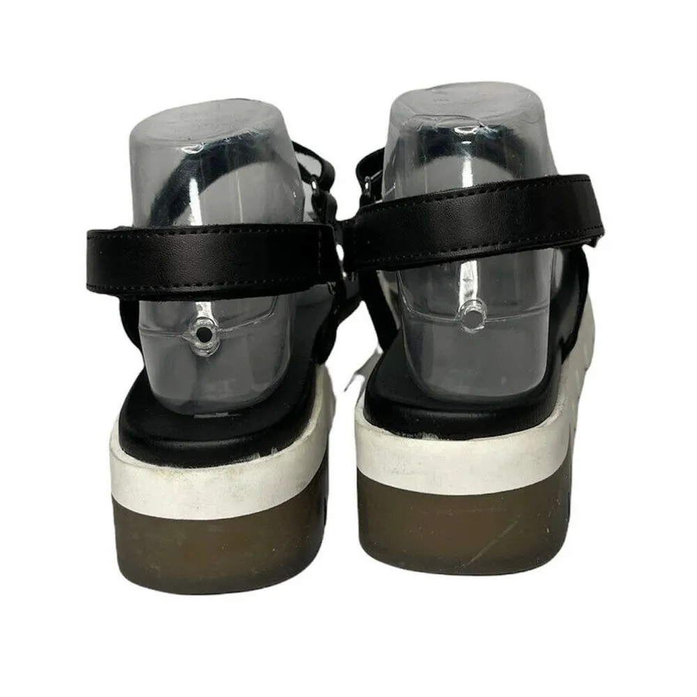 Womens Mia Luca Black White Sporty Chunky Platform Comfort Sandals Size 9.5 - Image 4