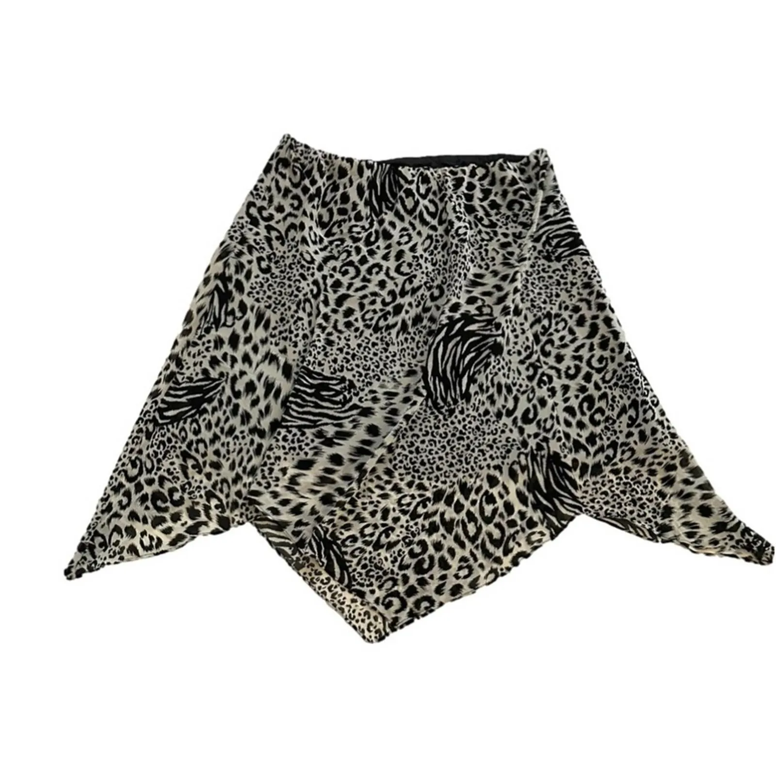 Addition Elle Skirt Black Cream Elastic Waist Handkerchief Hem Plus Size 26 NEW - Image 3