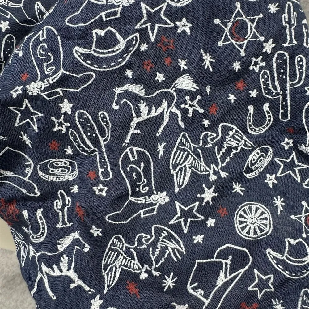 Ariat Women's Tie Front Blouse Size S Multicolor Short Sleeve - Image 5