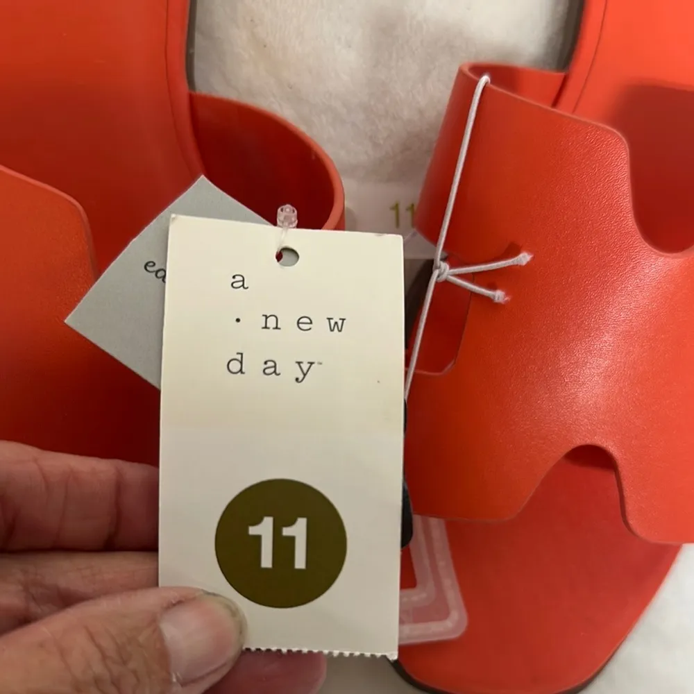 A New Day Orange Sandals Vibrant Slip-On Design - Image 3