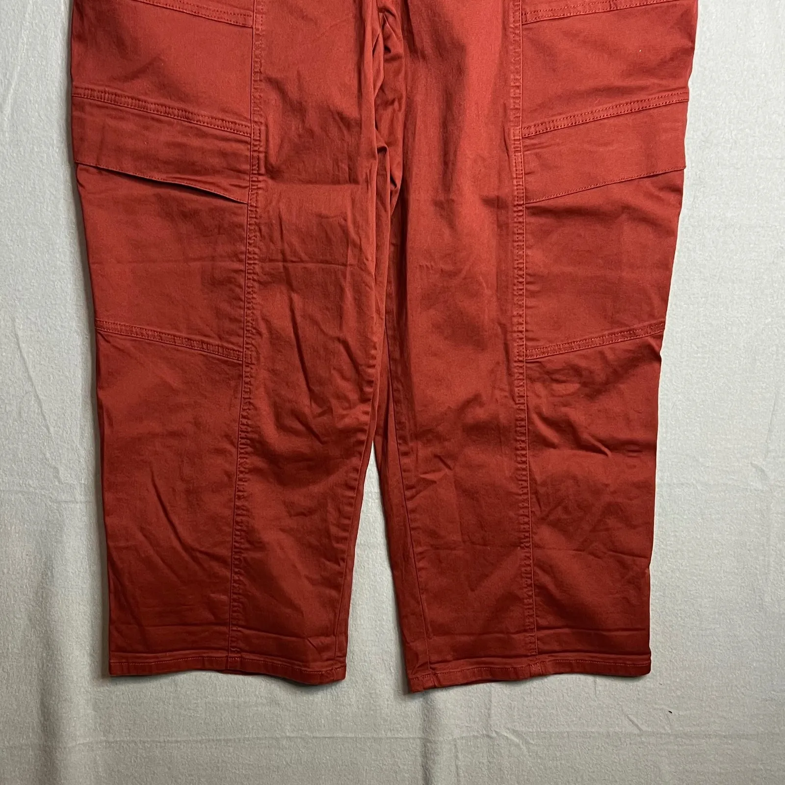 Democracy Relaxed Straight Leg Utility Pant Plus Size 22W Cargo Ancient Clay NEW - Image 4