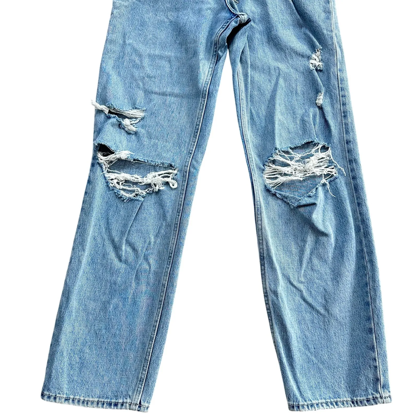 Ksubi 098 Denim Straight Leg Distressed High Rise Jeans Size 27 Cotton - Image 3