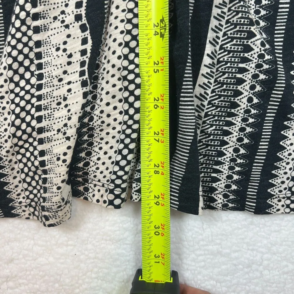 Anthropologie Swim Coverup Mermaid Dress Small Black White Geometric Pom Poms - Image 9