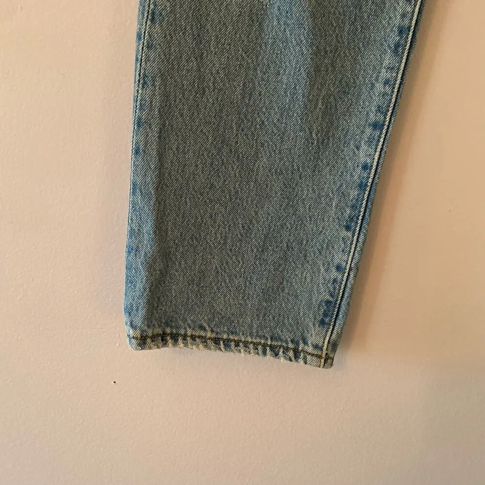 Levi's Premium Women's size 28 Wedgie Straight Light Distressed Button Fly Jeans - Image 10