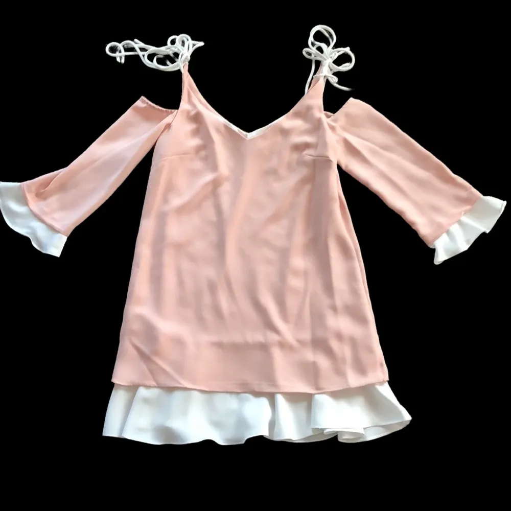 Nanette Lepore tie shoulder ruffle dress - Image 3