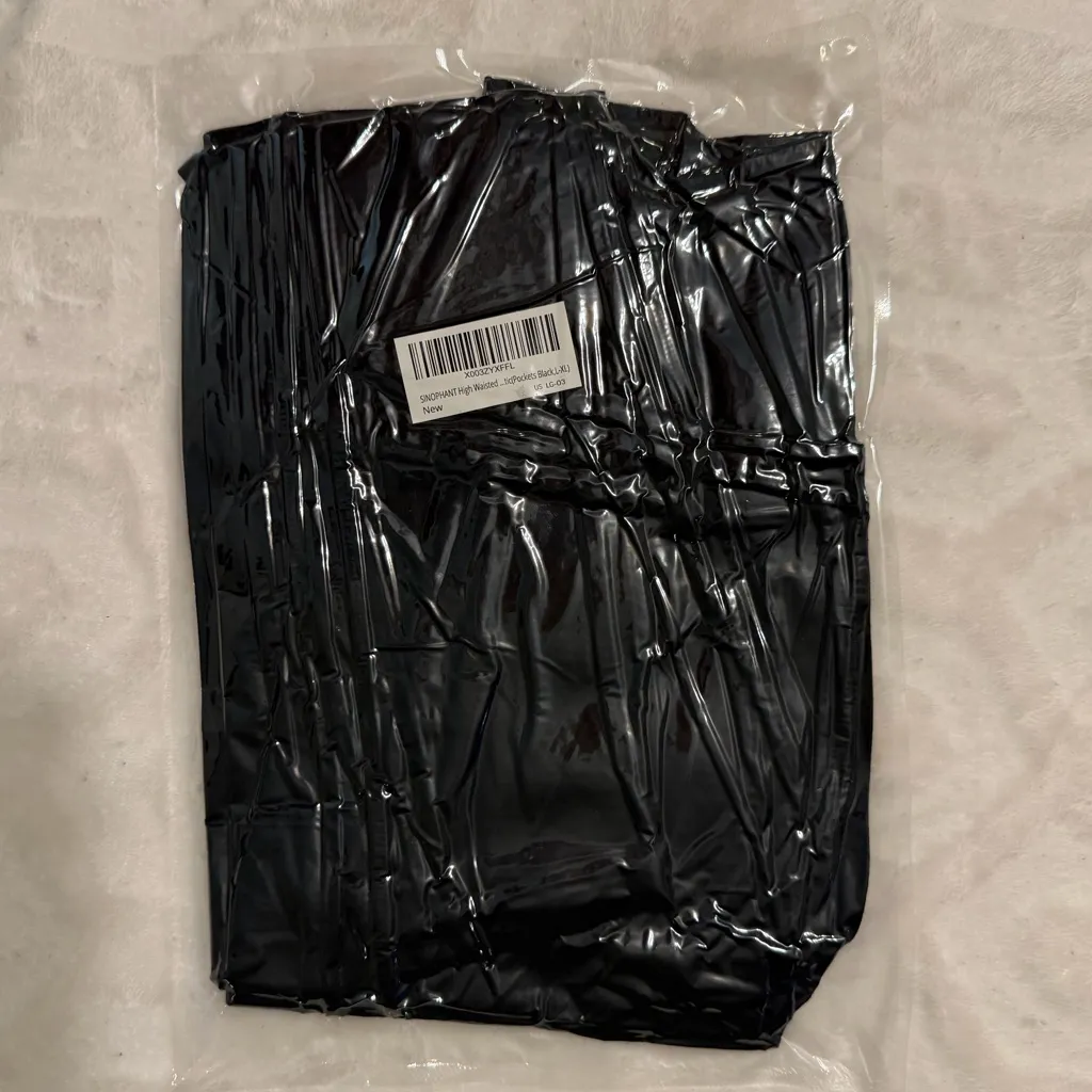 High Waisted Black Leggings L/XL with Pockets Buttery Soft Pants Yoga OC1 Size undefined - Image 2