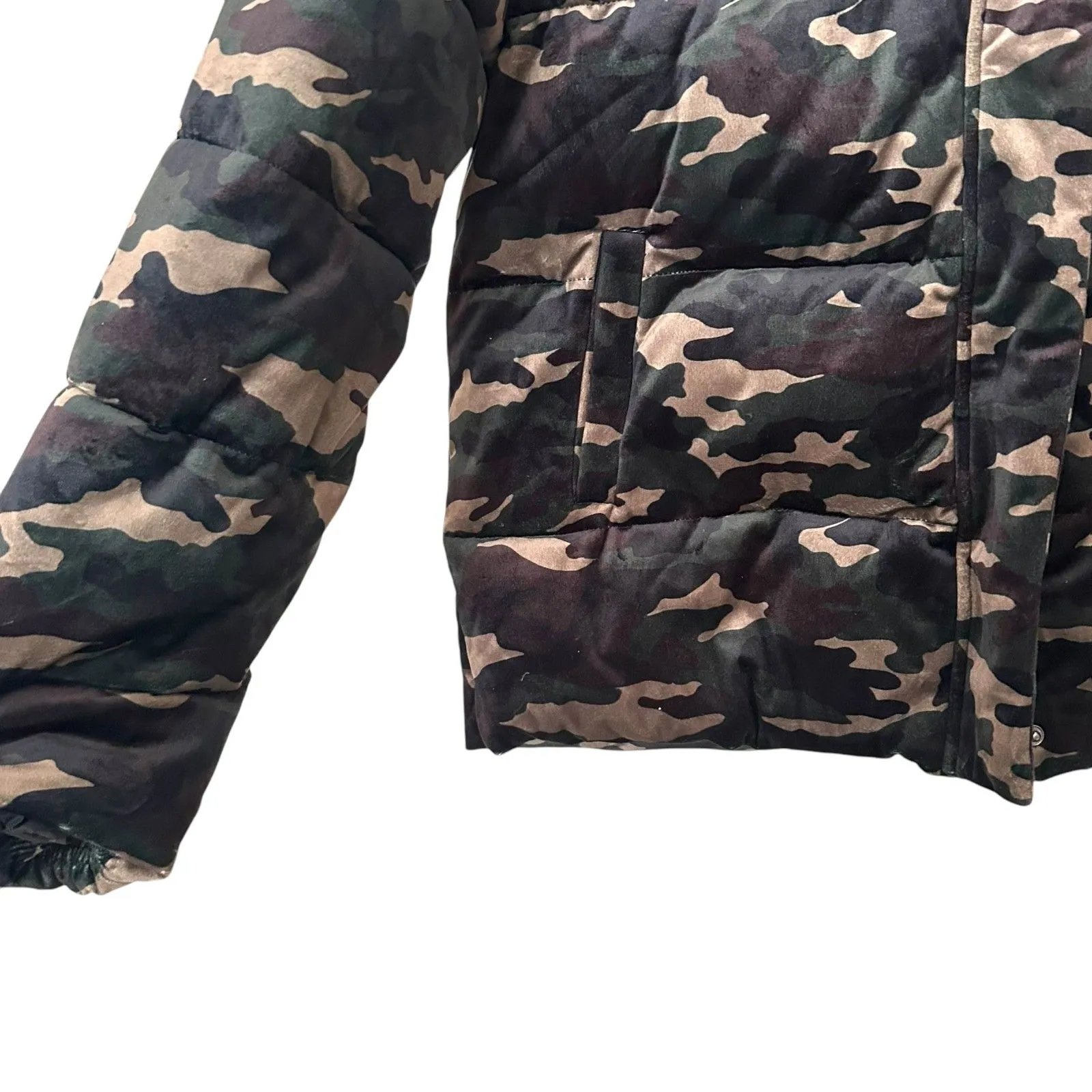 ONE TEASPOON Camo Puffer Jacket Green NWOT Small‎ - Image 3