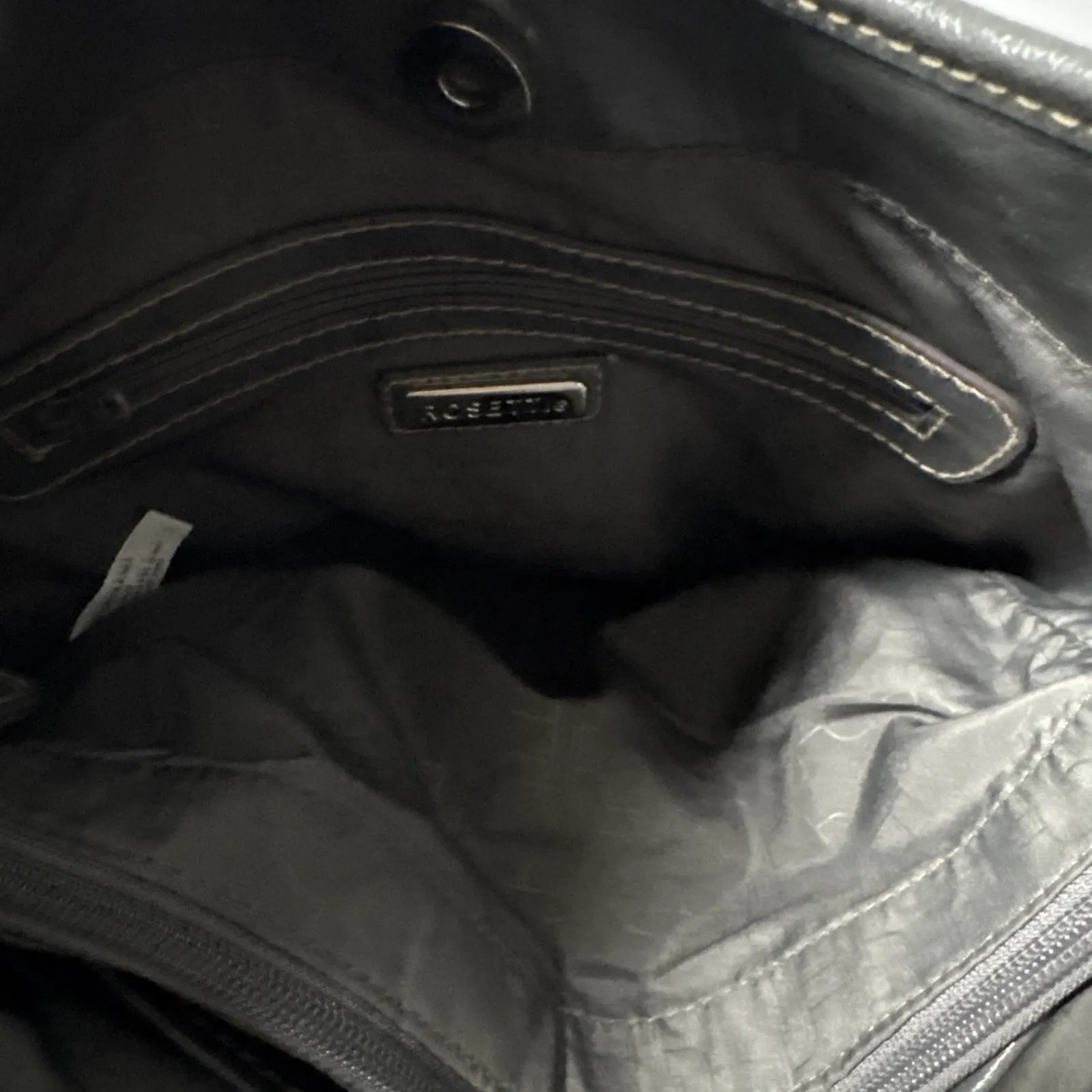 Rosetti Shoulder Bag Gray Faux Leather Large Hobo Purse with Front Zip Pocket‎ - Image 9