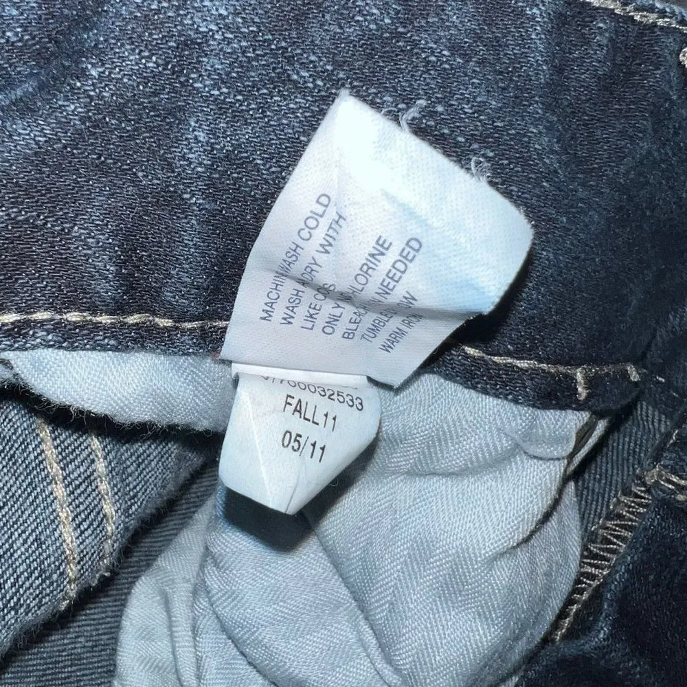 Gap Womens Premium Flare Dark Denim Blue Jeans Size 4 27 R Low Rise Stretch - Image 7