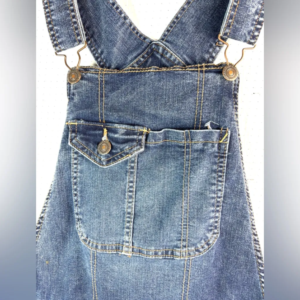 Wallflower M Blue Denim Shortalls Overalls Size 8 - Image 3