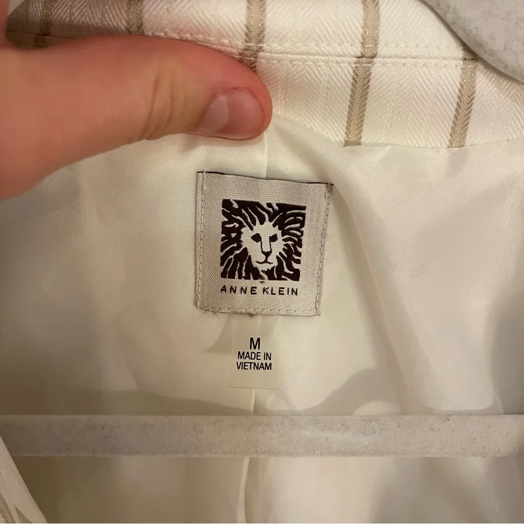 Anne Klein Ivory Striped Blazer - Image 4