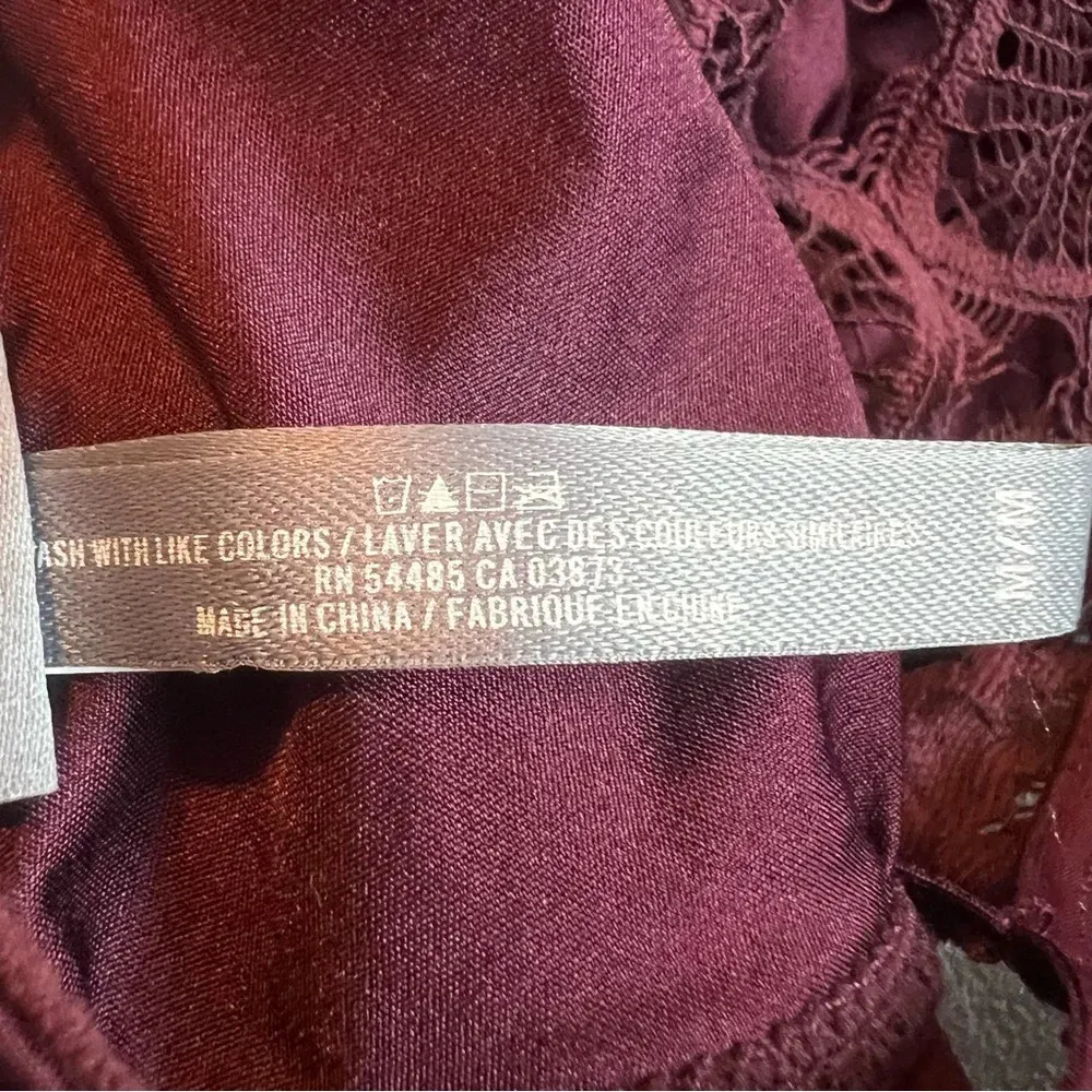 Aerie lace shoulder and back crossover front deep plumb bralette size medium - Image 7