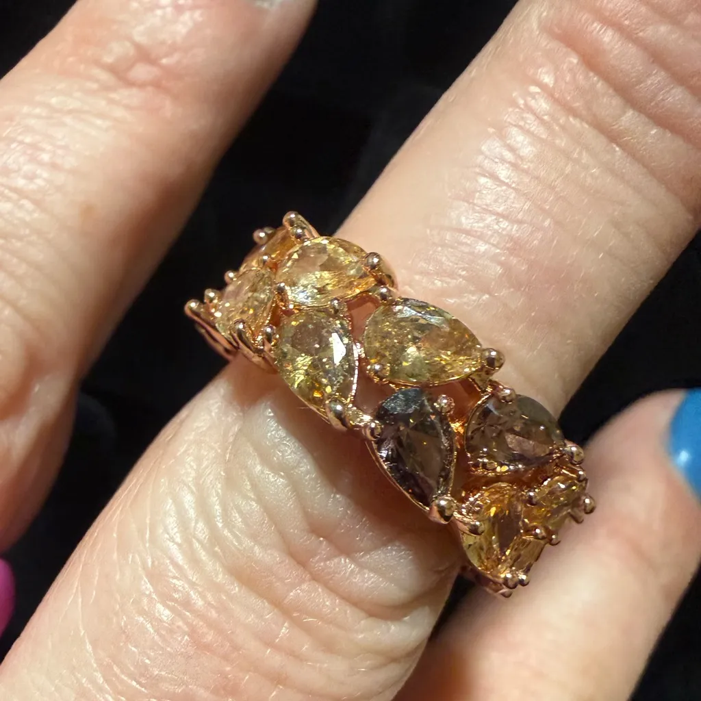 Bomb Party Rose Gold Tone Eternity Ring – Size 9 - Image 5