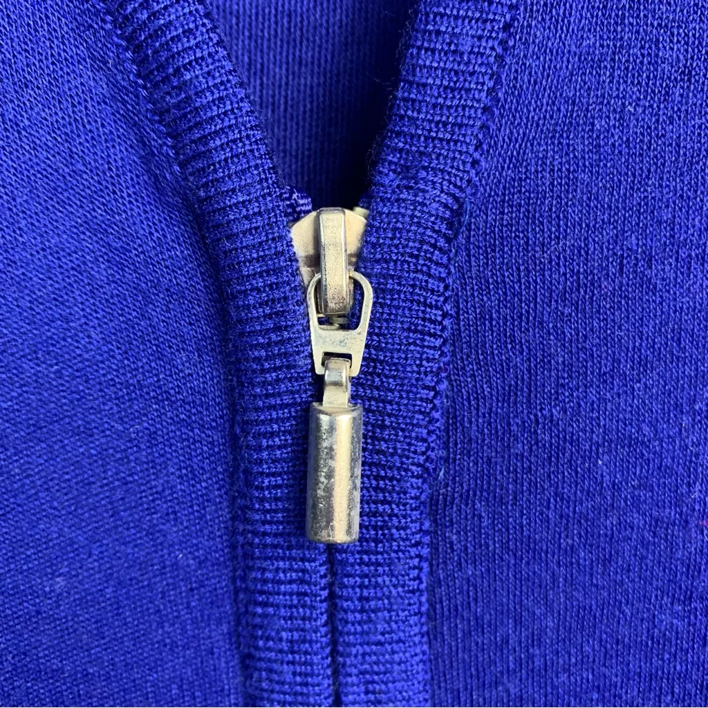 Vintage Plaza South Wool Blend Royal Blue Vest Size M - Image 3