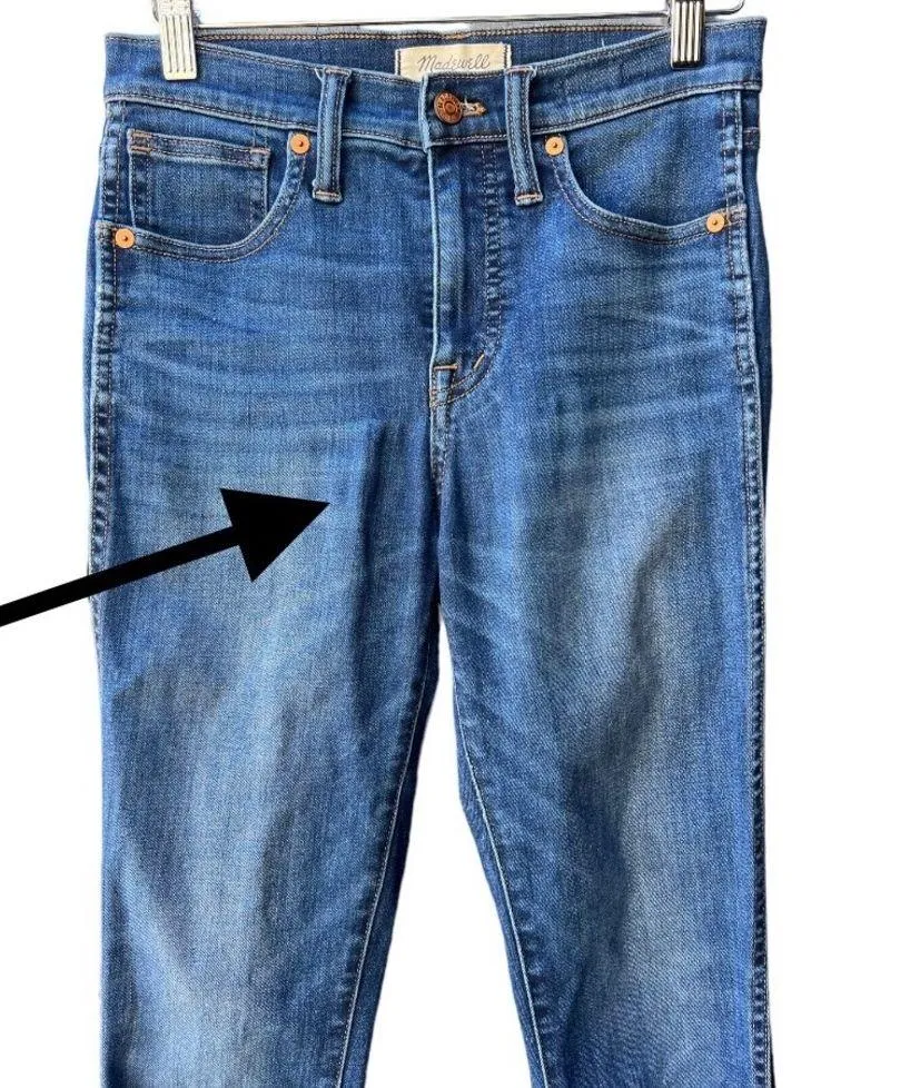 Madewell 10” High Rise Skinny Jeans Medium Wash Size 25 - Image 4