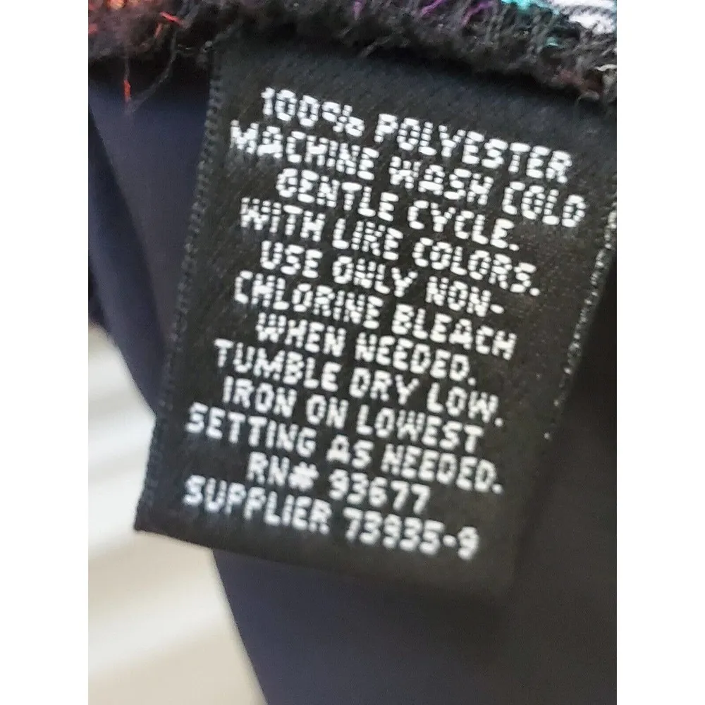 Nicole Miller Women's Multi Floral Polyester Halter Neck Sleeveless Top Blouse S - Image 8