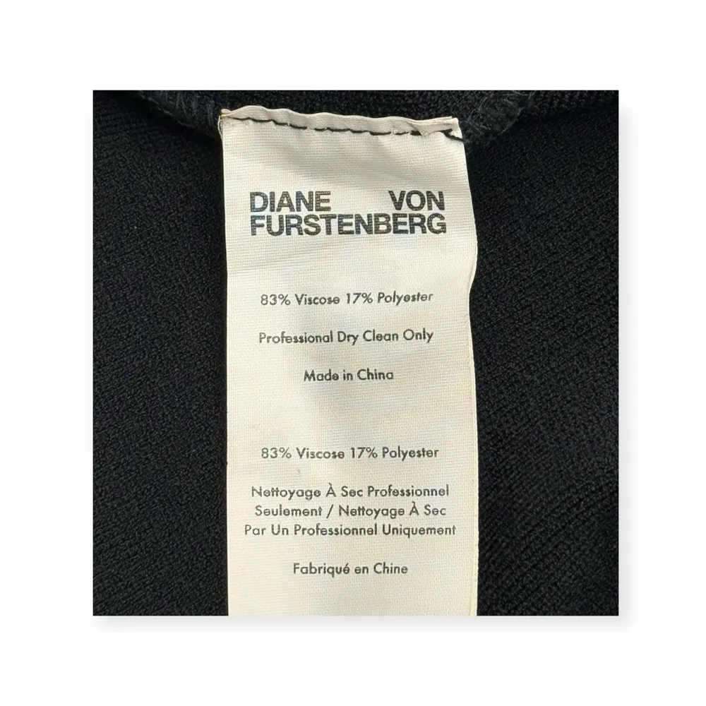 Diane Von Furstenberg DVF 𒀭Ruffle Front MIDI Dress 𒀭
Black 𒀭Small 𒀭Cocktail LBD - Image 14