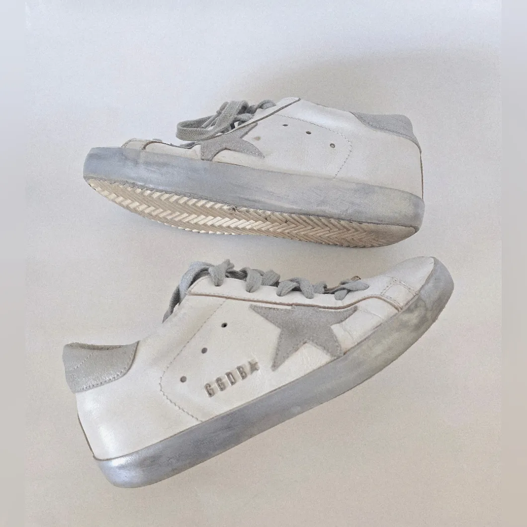 Golden Goose Superstar  GGDB White - Silver Sneakers - Image 2
